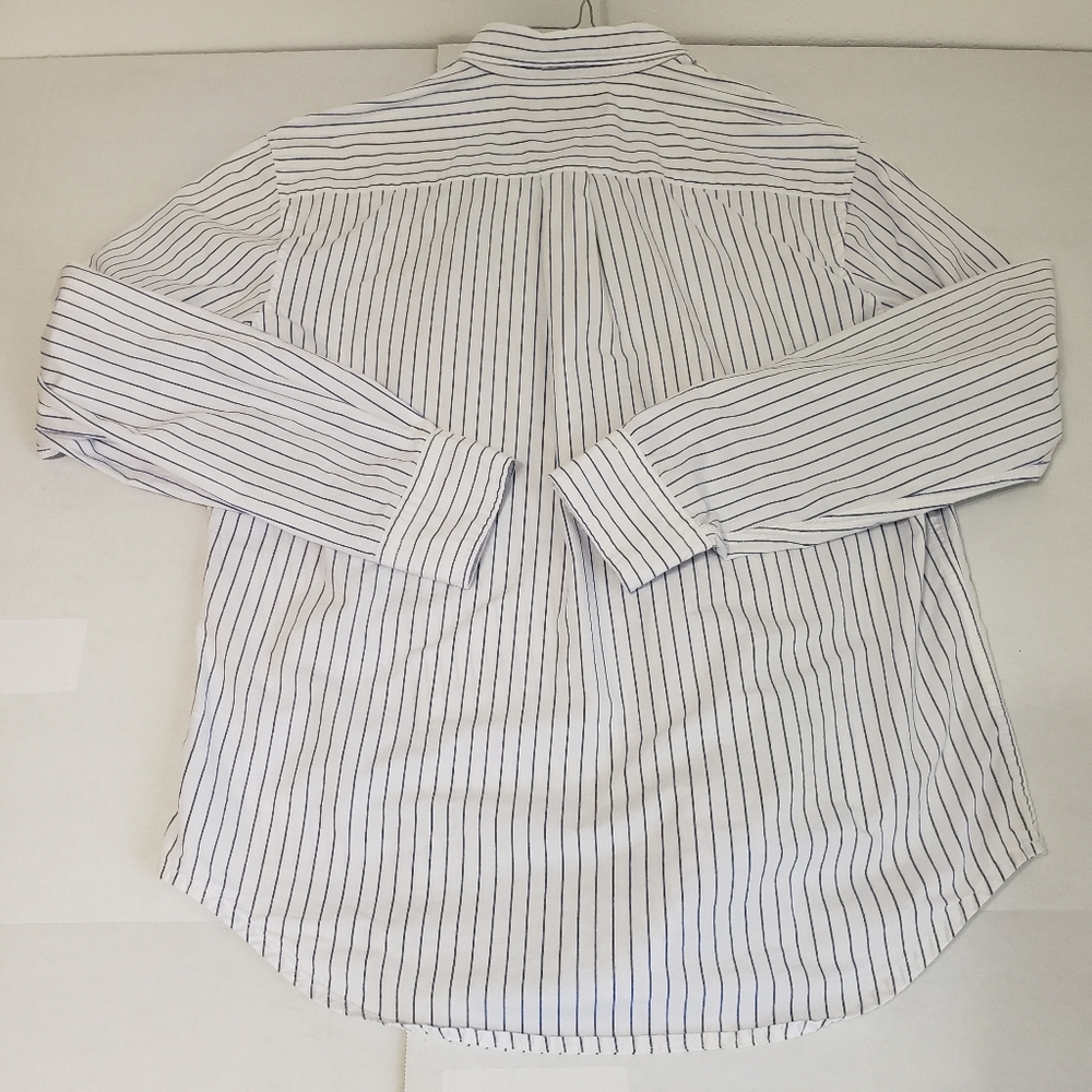 US polo assn long sleeve button down shirt Mens large slim fit blue pin strip - Picture 4 of 5